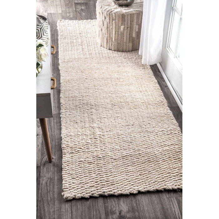 Bay Isle Home Whalan Handmade Tufted Jute/Sisal Off White Area Rug